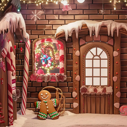 Gingerbread House Bundle 8X8 Right Side Backdrop