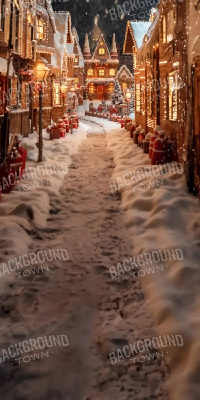 Gingerbread Lane Sweep 10’x20’ UltraCloth (120 x 240 inch) Backdrop
