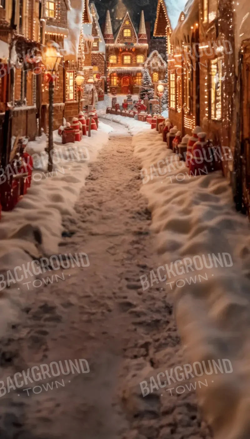 Gingerbread Lane Sweep 8’x14’ UltraCloth for Westcott X-Drop Pro (96 x 168 inch) Backdrop