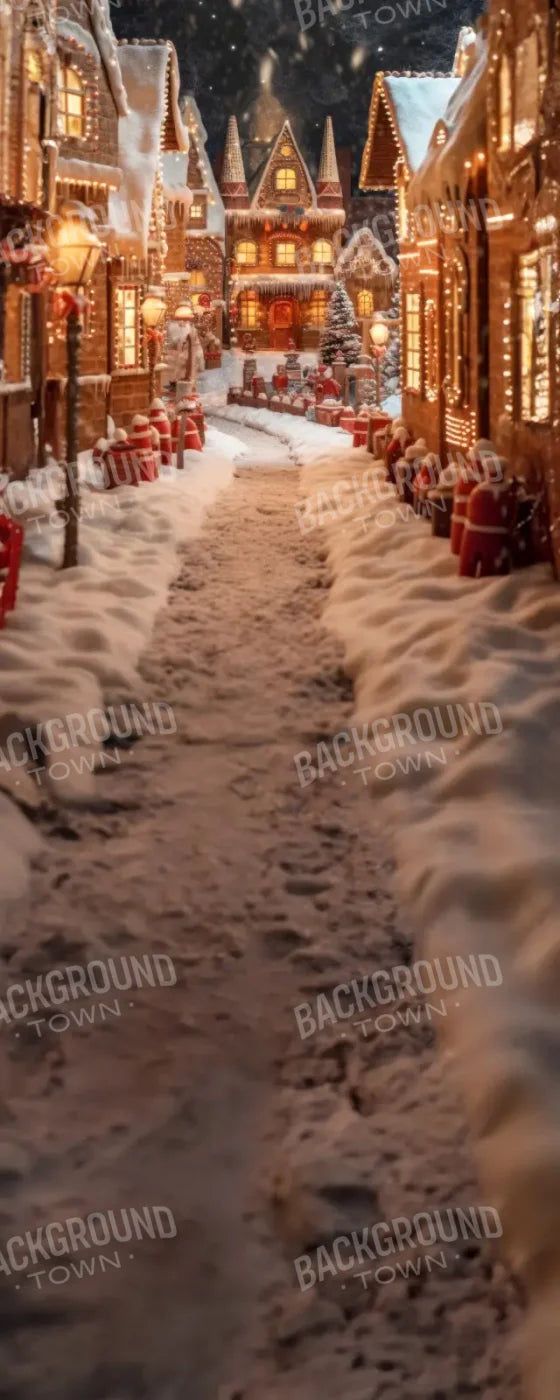 Gingerbread Lane Sweep 8’x20’ UltraCloth (96 x 240 inch) Backdrop