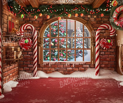 Gingerbread Window I 12’X10’ Ultracloth (144 X 120 Inch) Backdrop