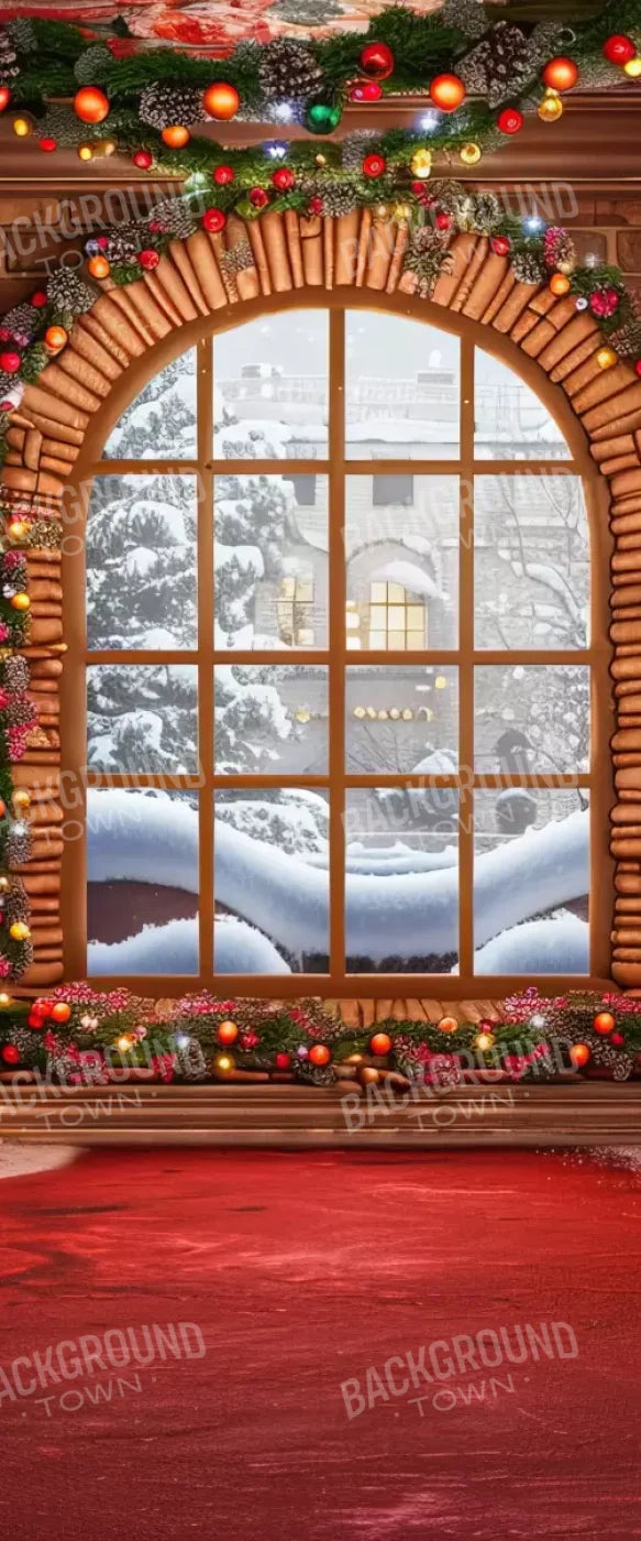 Gingerbread Window Ii 5’X12’ Ultracloth For Westcott X-Drop (60 X 144 Inch) Backdrop