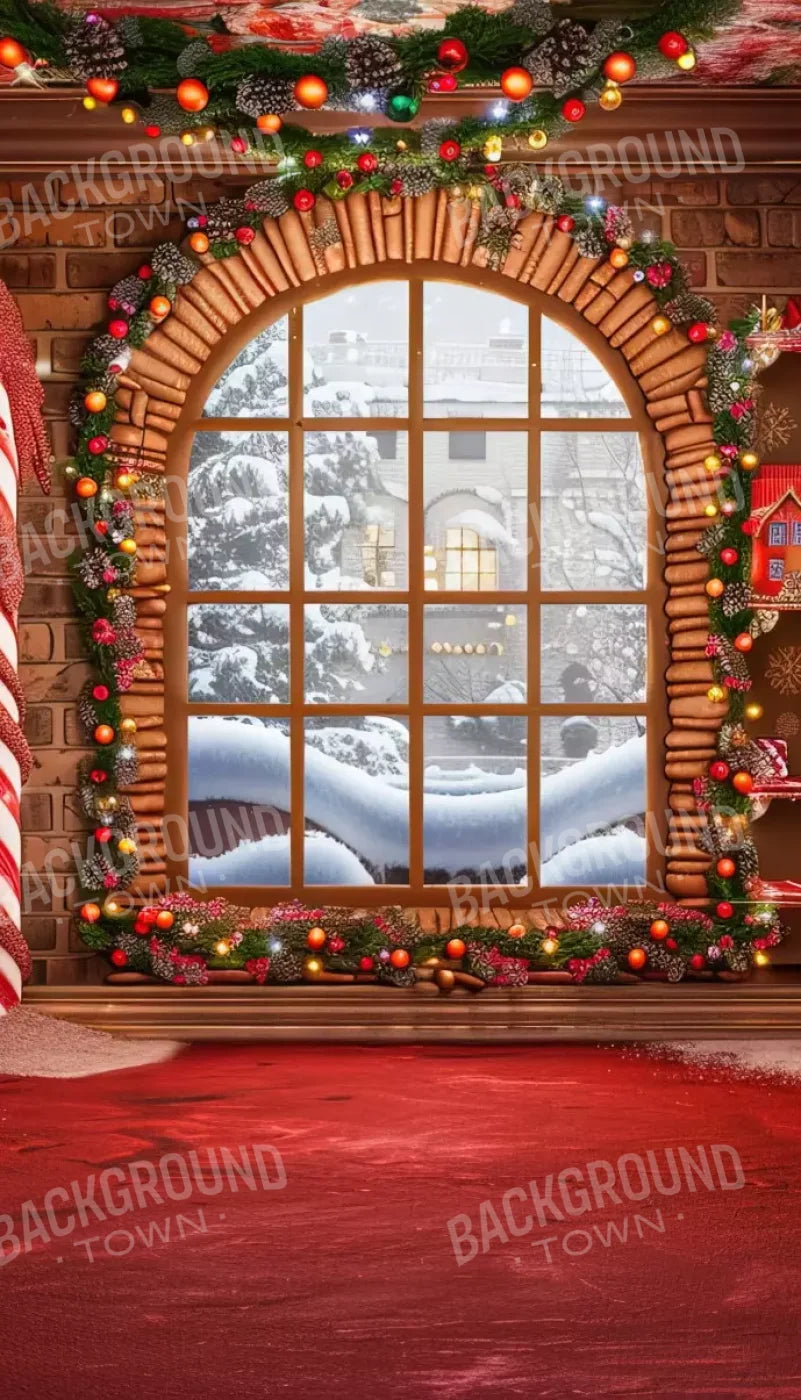 Gingerbread Window Ii 8’X14’ Ultracloth (96 X 168 Inch) Backdrop