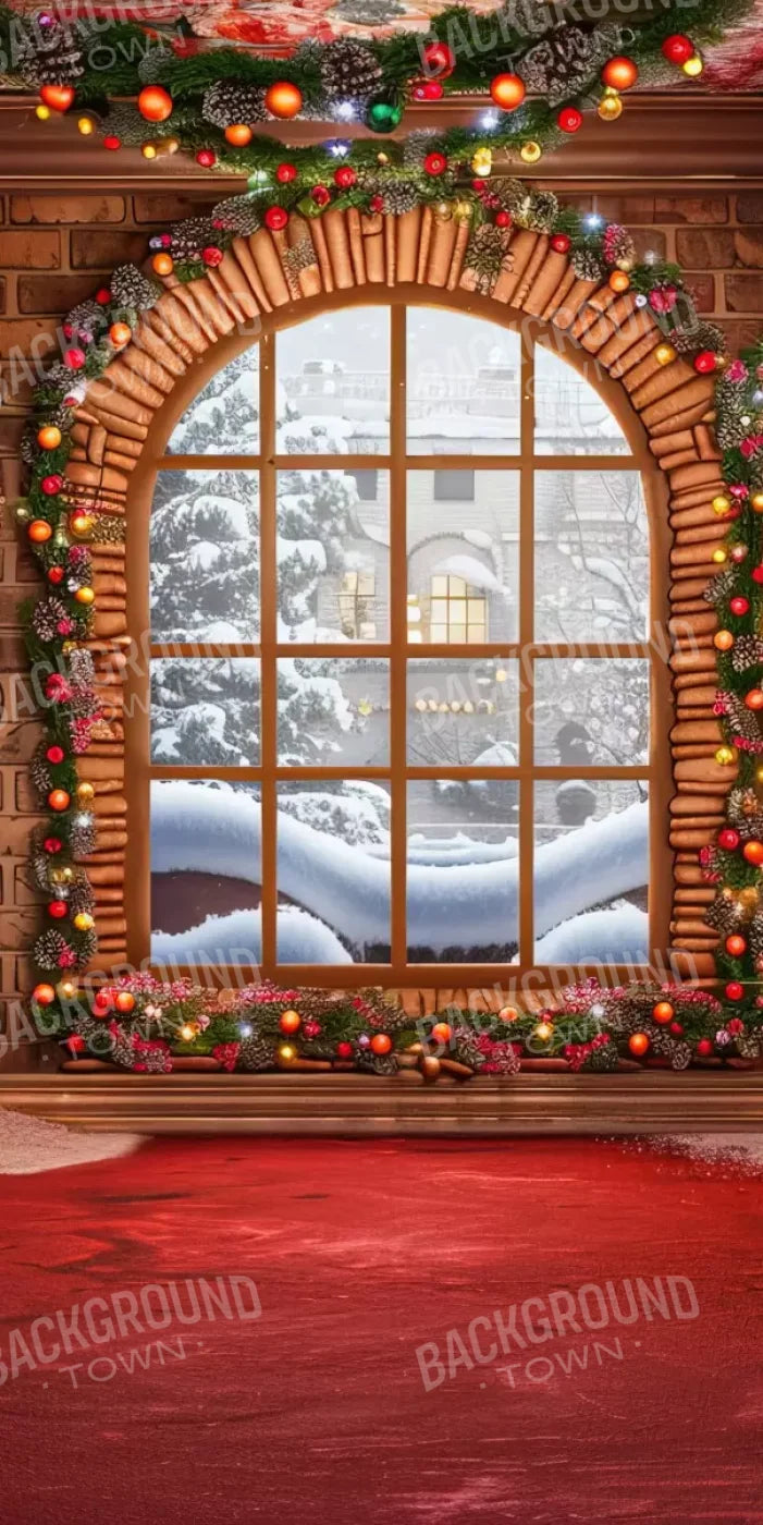 Gingerbread Window Ii 8’X16’ Ultracloth (96 X 192 Inch) Backdrop