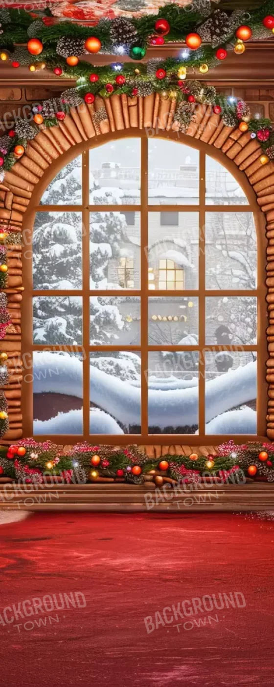 Gingerbread Window Ii 8’X20’ Ultracloth (96 X 240 Inch) Backdrop