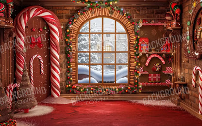 Gingerbread Window Ii 8’X5’ Ultracloth (96 X 60 Inch) Backdrop