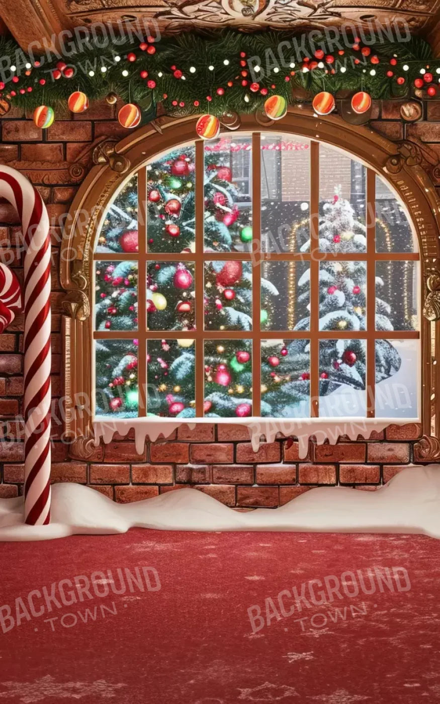 Gingerbread Window I 10’X16’ Ultracloth (120 X 192 Inch) Backdrop