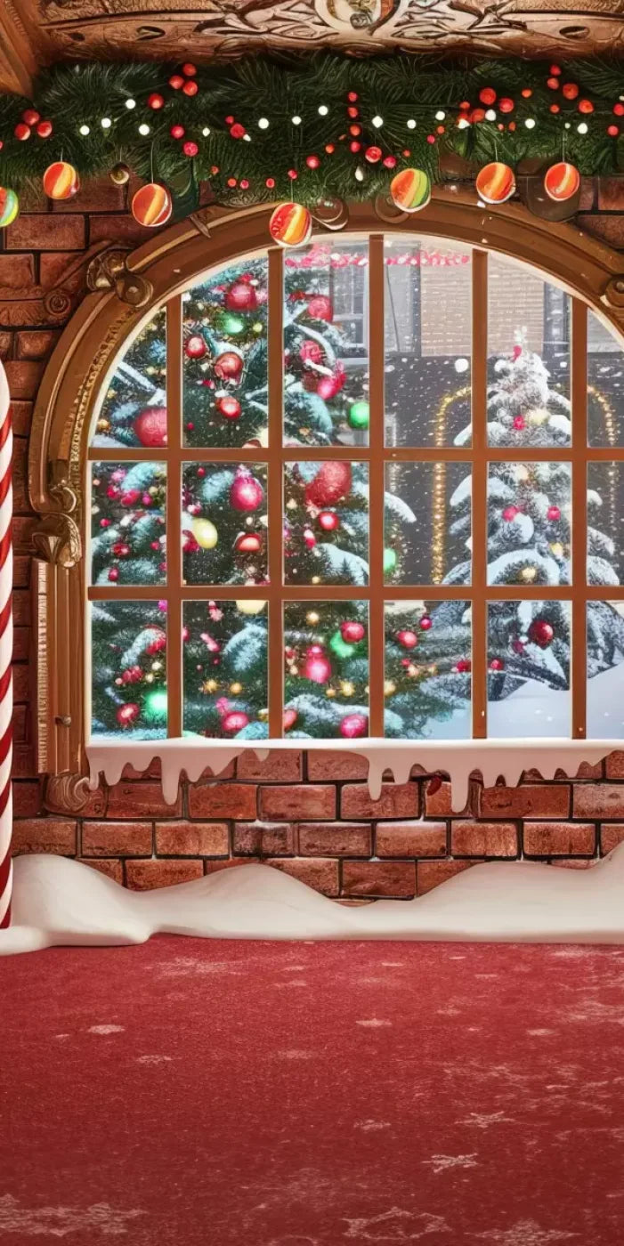 Gingerbread Window I 10’X20’ Ultracloth (120 X 240 Inch) Backdrop