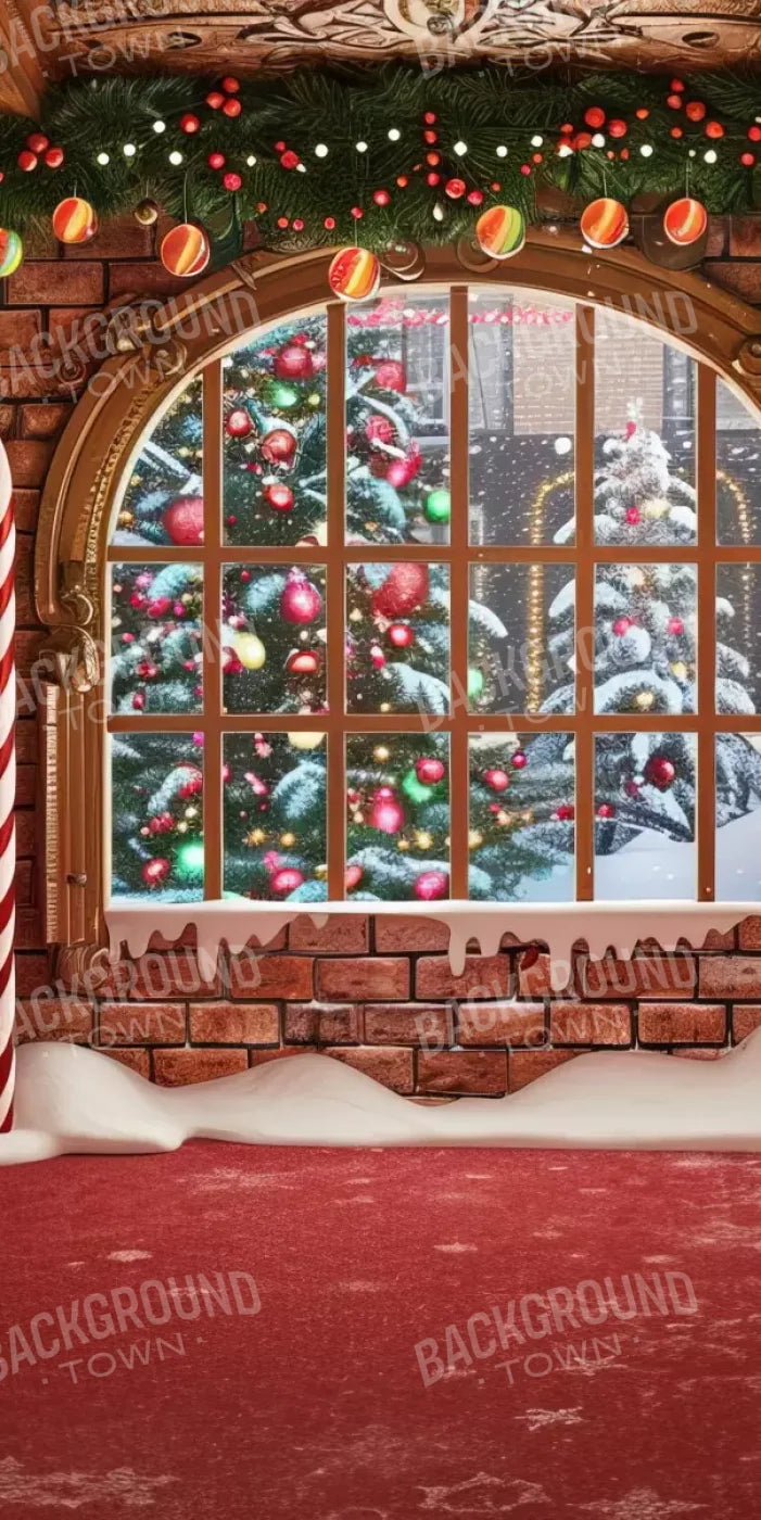 Gingerbread Window I 10’X20’ Ultracloth (120 X 240 Inch) Backdrop