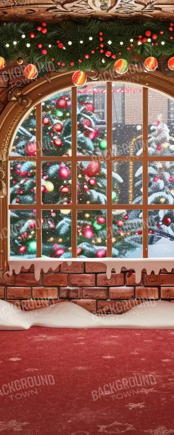 Gingerbread Window I 8’X20’ Ultracloth (96 X 240 Inch) Backdrop