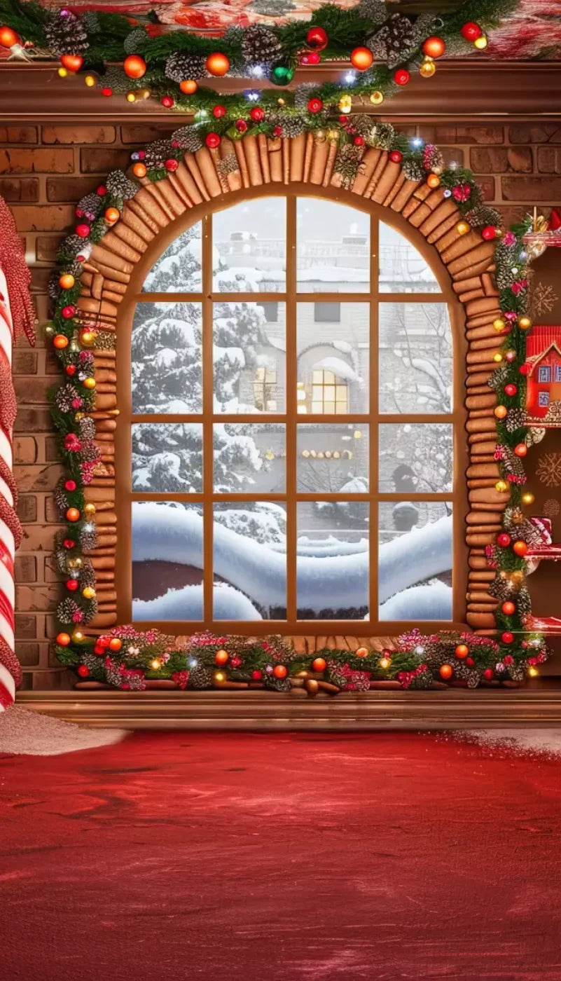 Gingerbread Window Ii 8’X14’ Ultracloth (96 X 168 Inch) Backdrop
