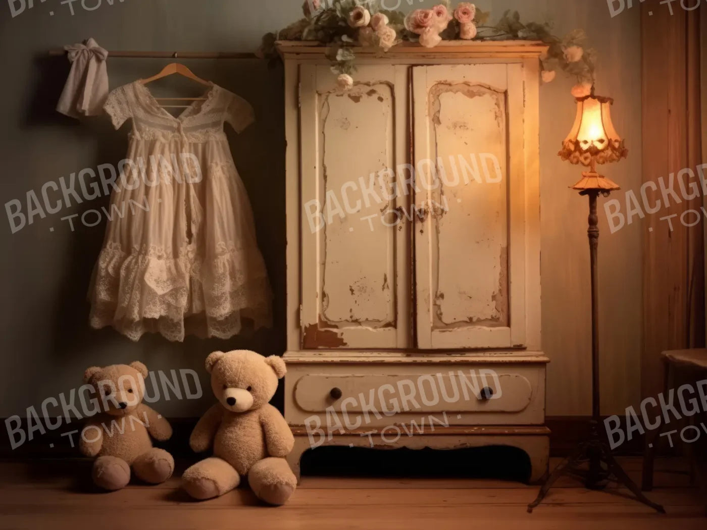 Girly Nursery 8’x6’ Fleece (96 x 72 inch) Backdrop