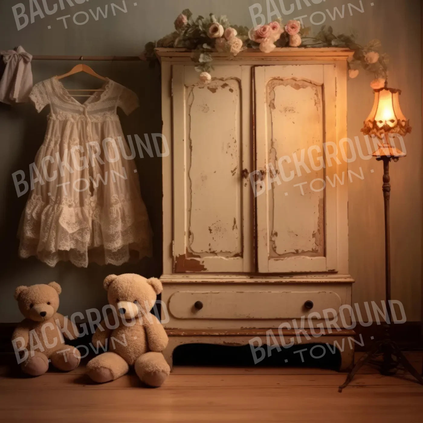 Girly Nursery 8’x8’ Fleece (96 x 96 inch) Backdrop