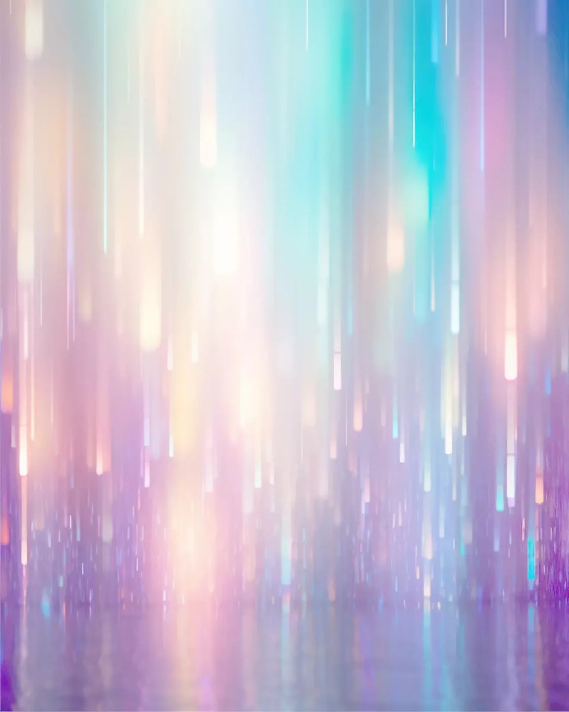 Glitter Rain Pastel 8’X10’ Fleece (96 X 120 Inch) Backdrop