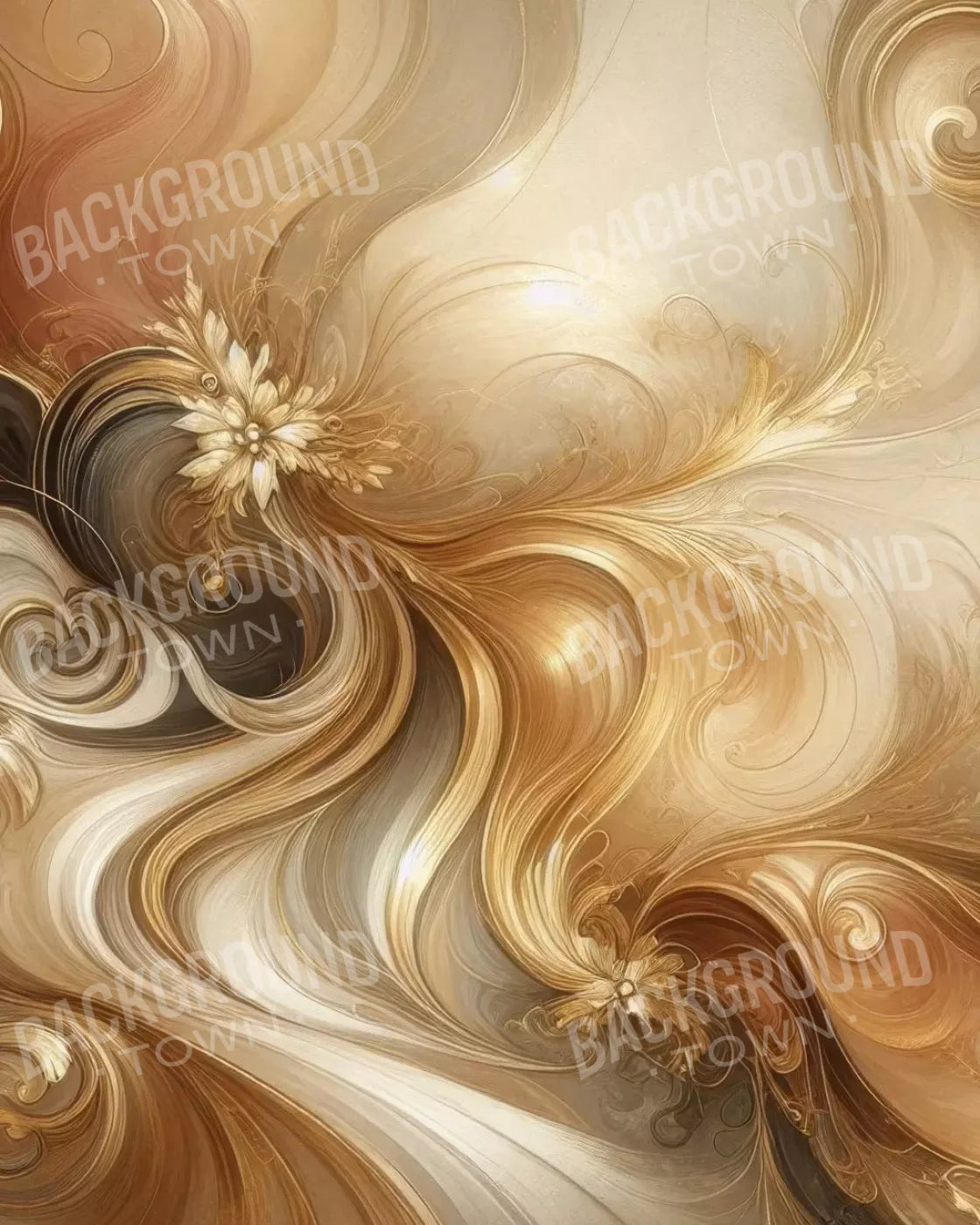 Gold Abyss 8’X10’ Fleece (96 X 120 Inch) Backdrop