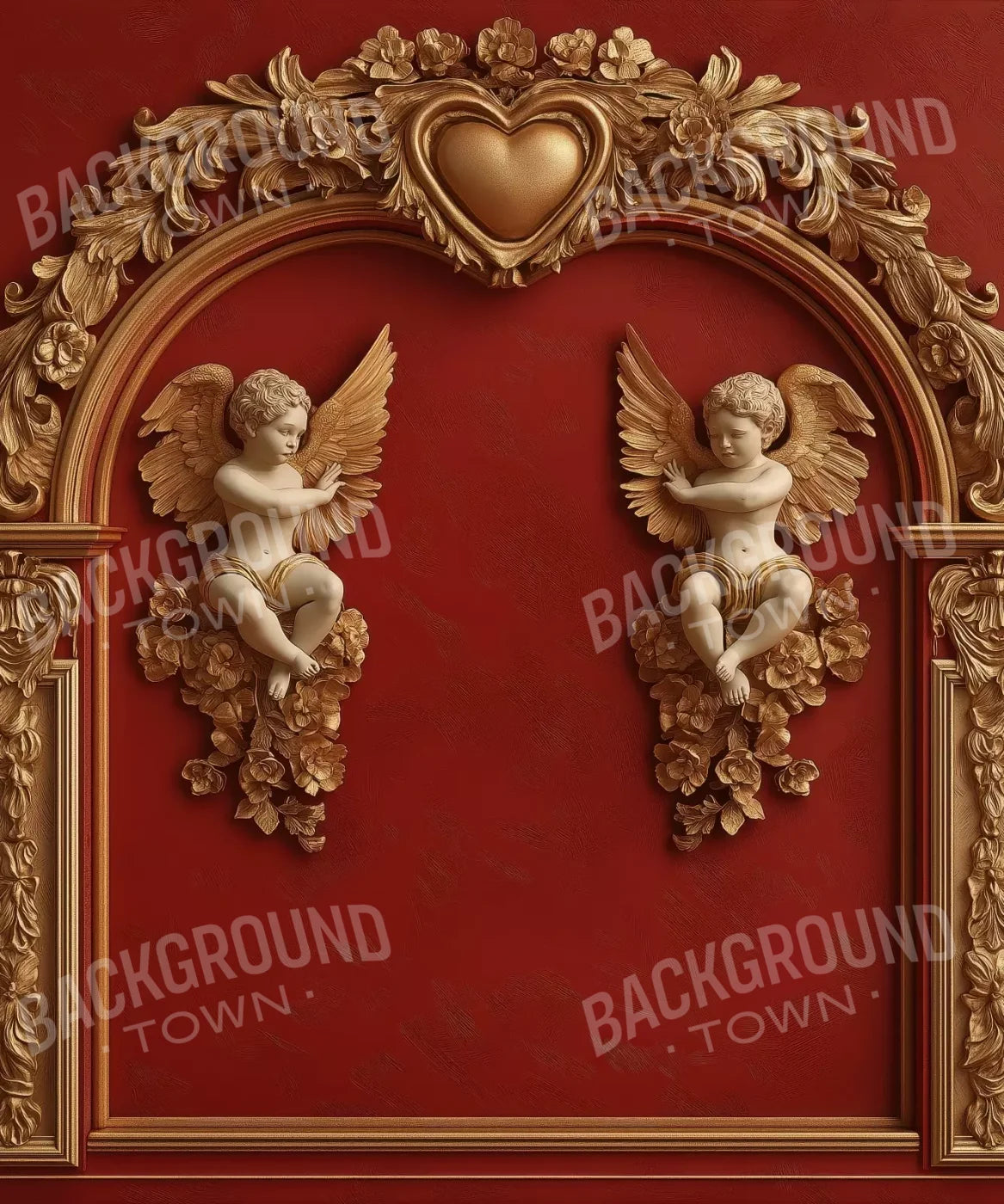Red Gold  Backdrop for Photography