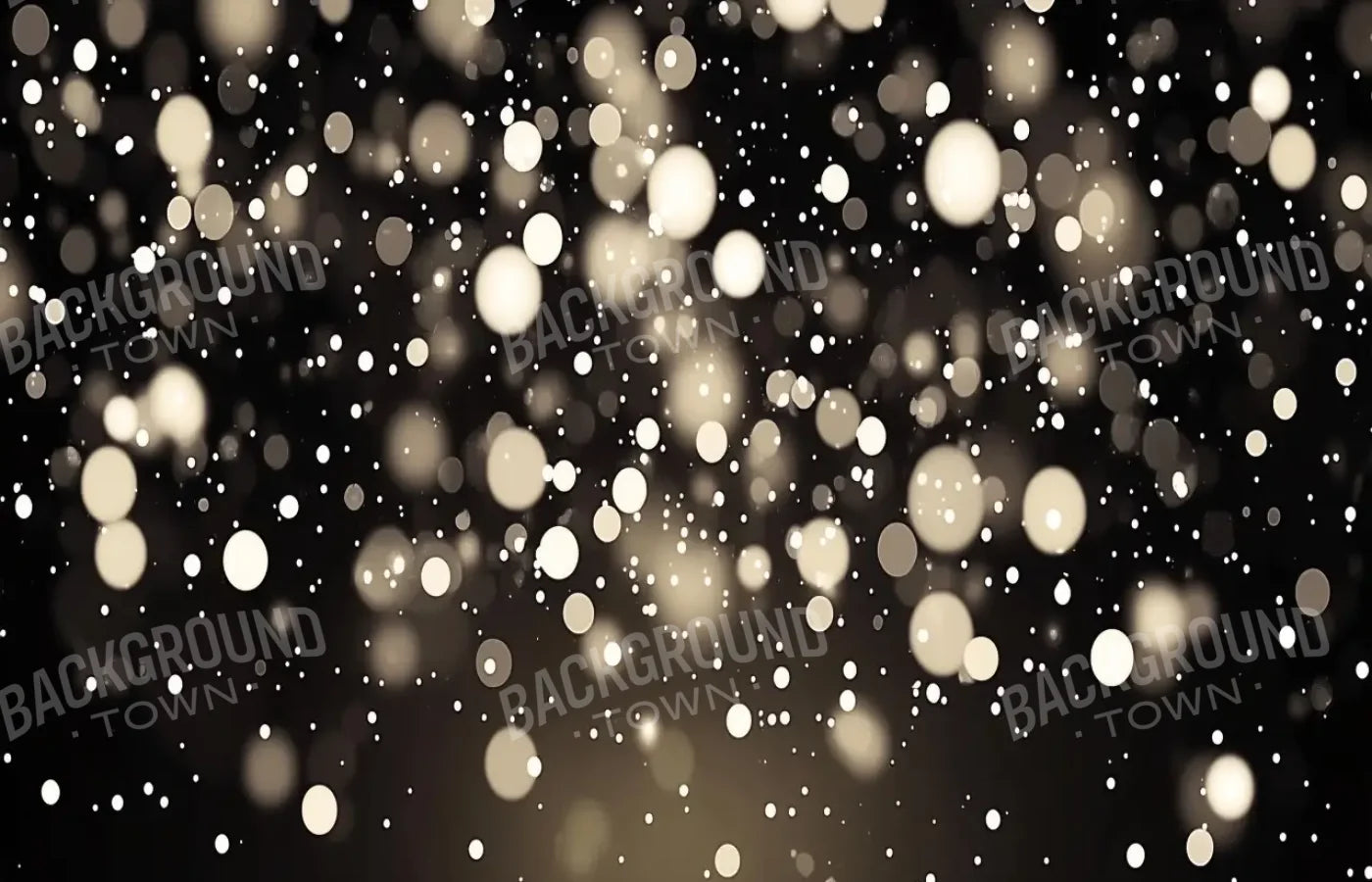 Gold Bokeh On Black 14’x9’ UltraCloth (168 x 108 inch) Backdrop