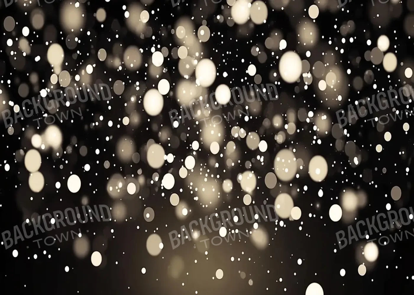 Gold Bokeh On Black 7’x5’ UltraCloth (84 x 60 inch) Backdrop