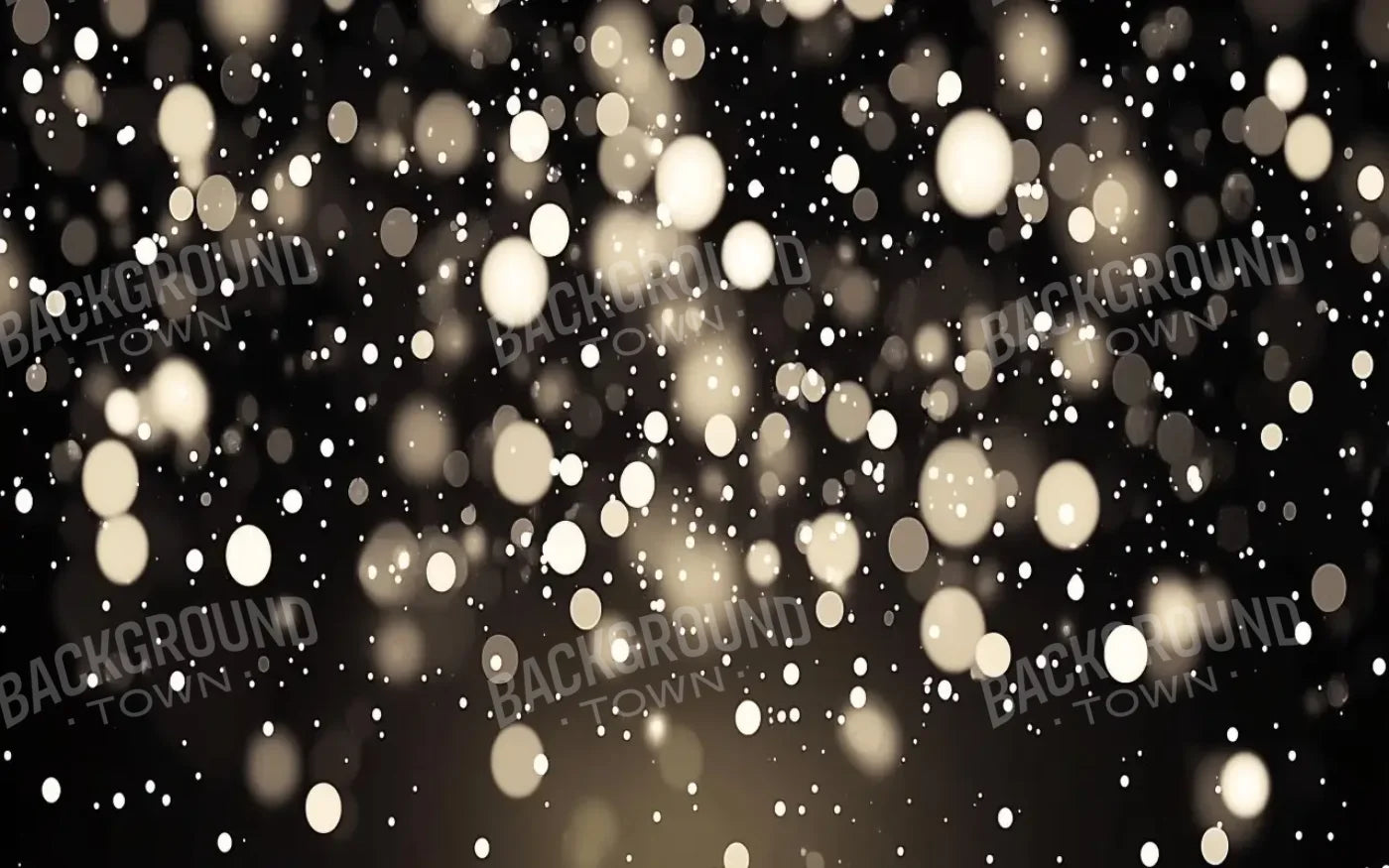 Gold Bokeh On Black 8’x5’ UltraCloth (96 x 60 inch) Backdrop