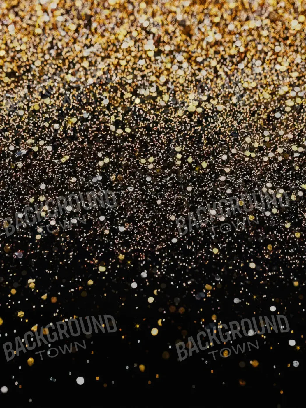 Gold Confetti Shower 5’x6’8 Fleece (60 x 80 inch) Backdrop
