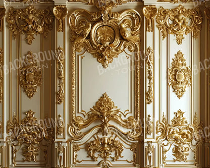 Gold Embossed Wall 10’X8’ Fleece (120 X 96 Inch) Backdrop