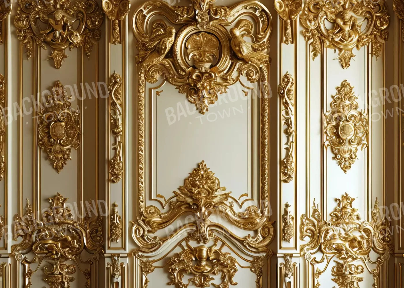 Gold Embossed Wall 7’X5’ Ultracloth (84 X 60 Inch) Backdrop