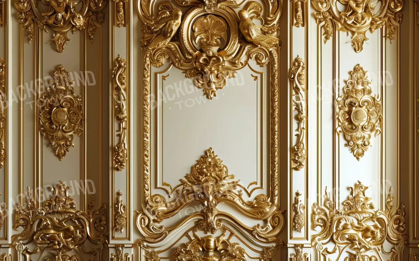 Gold Embossed Wall 8’X5’ Ultracloth (96 X 60 Inch) Backdrop