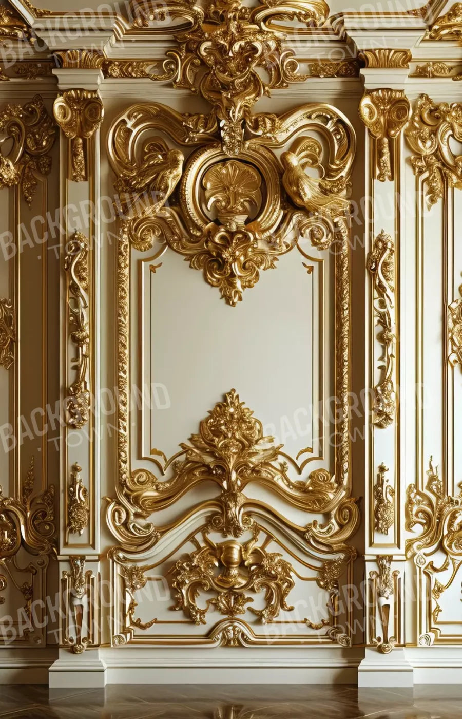 Gold Embossed Wall 9’X14’ Ultracloth (108 X 168 Inch) Backdrop