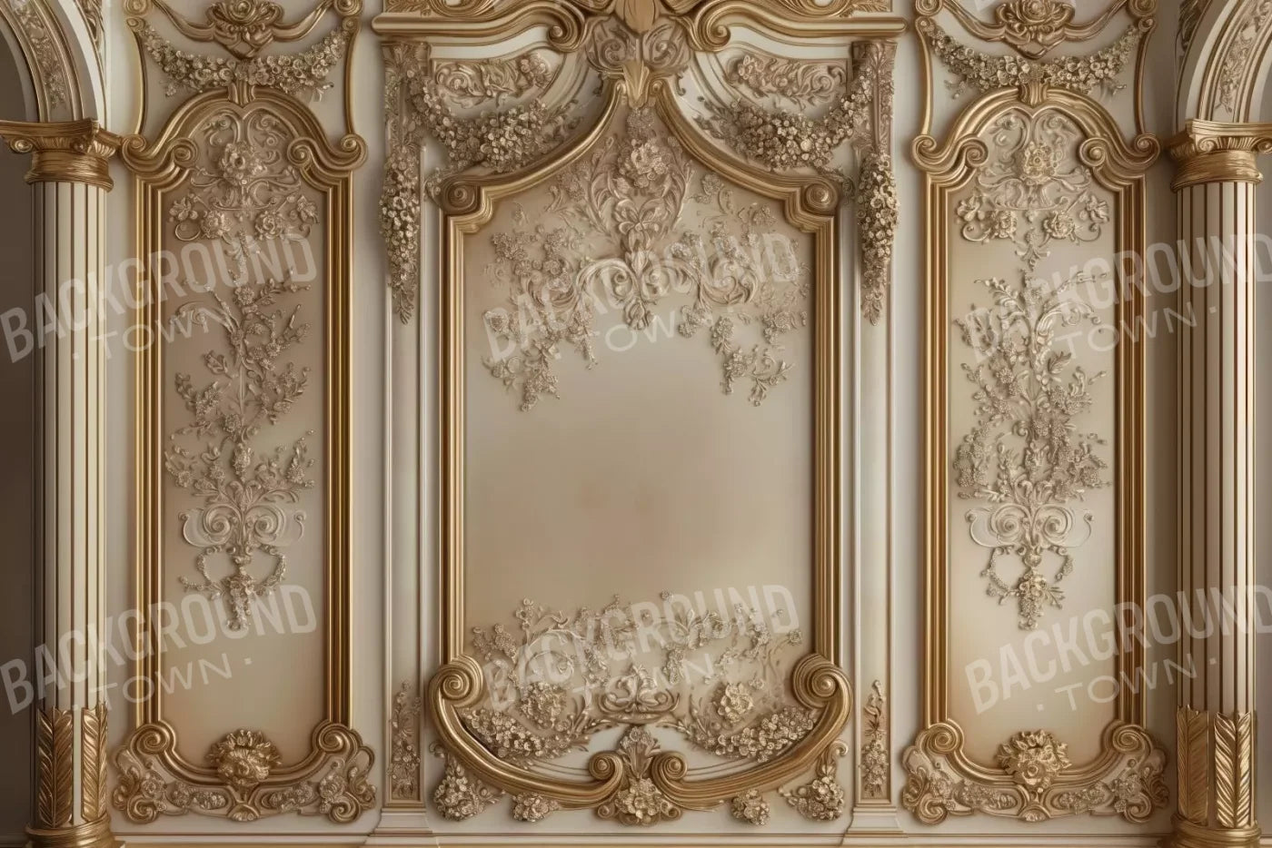 Gold Embossed Wall Ii 12’X8’ Ultracloth (144 X 96 Inch) Backdrop