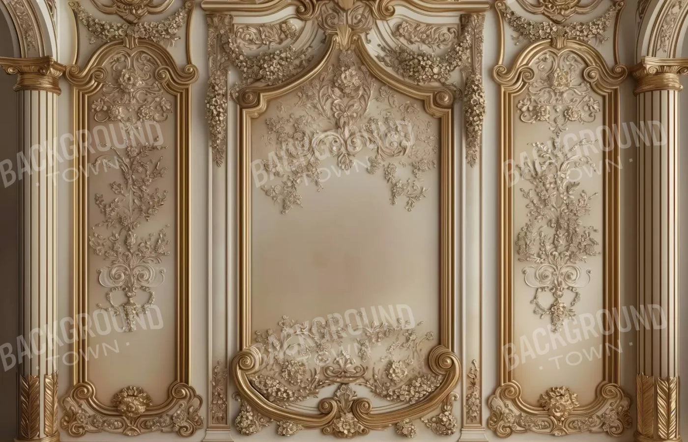 Gold Embossed Wall Ii 14’X9’ Ultracloth (168 X 108 Inch) Backdrop