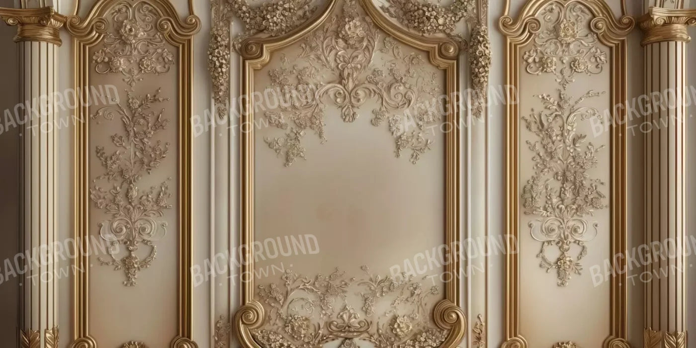 Gold Embossed Wall Ii 16’X8’ Ultracloth (192 X 96 Inch) Backdrop