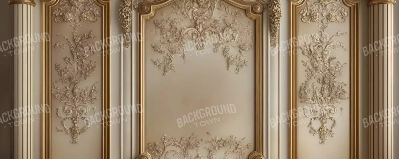 Gold Embossed Wall Ii 20’X8’ Ultracloth (240 X 96 Inch) Backdrop