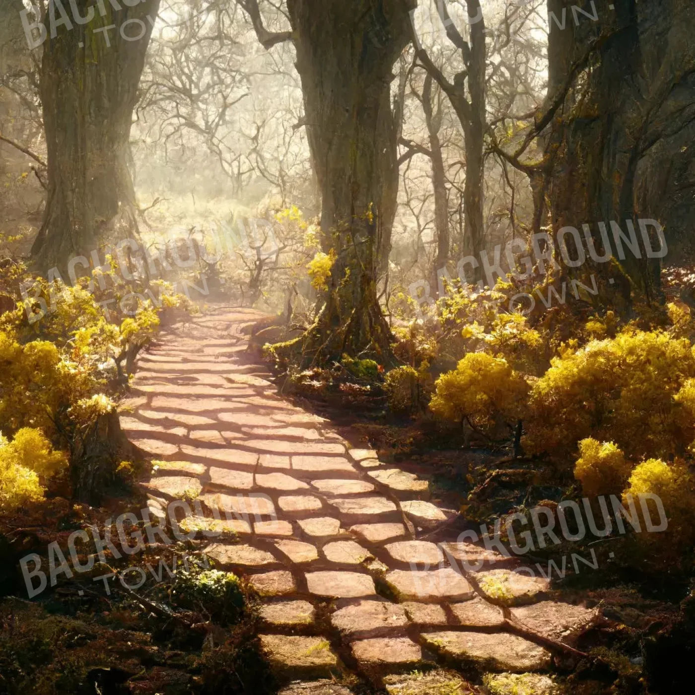 Gold Path 8X8 Fleece ( 96 X Inch ) Backdrop