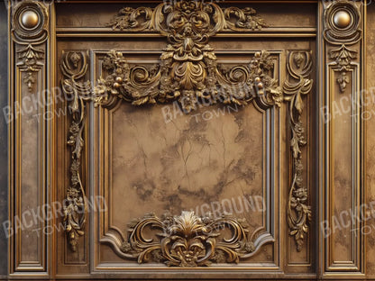 Gold Vault Wall 6’8X5’ Fleece (80 X 60 Inch) Backdrop