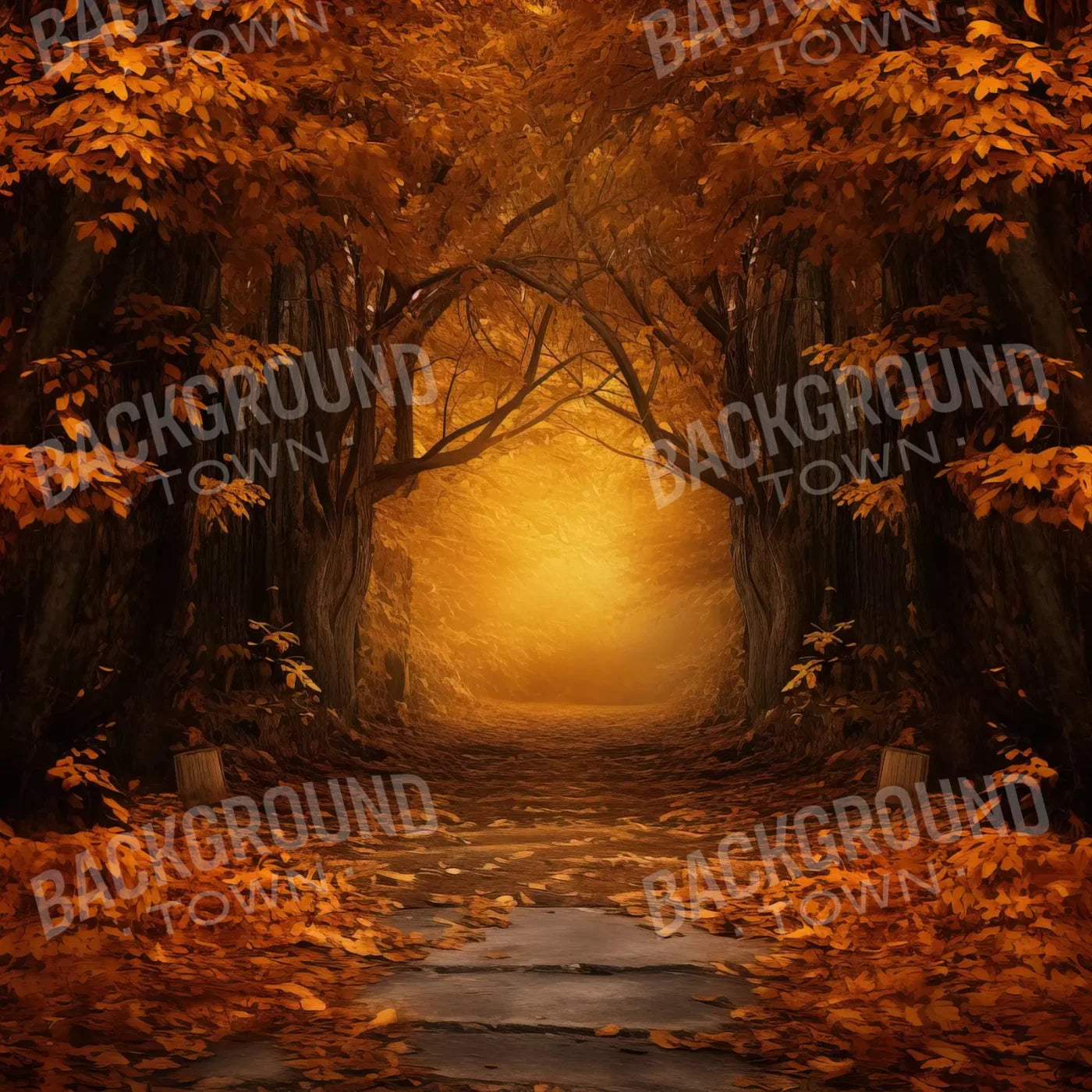 Golden Autumn Gateway 8’X8’ Fleece (96 X Inch) Backdrop