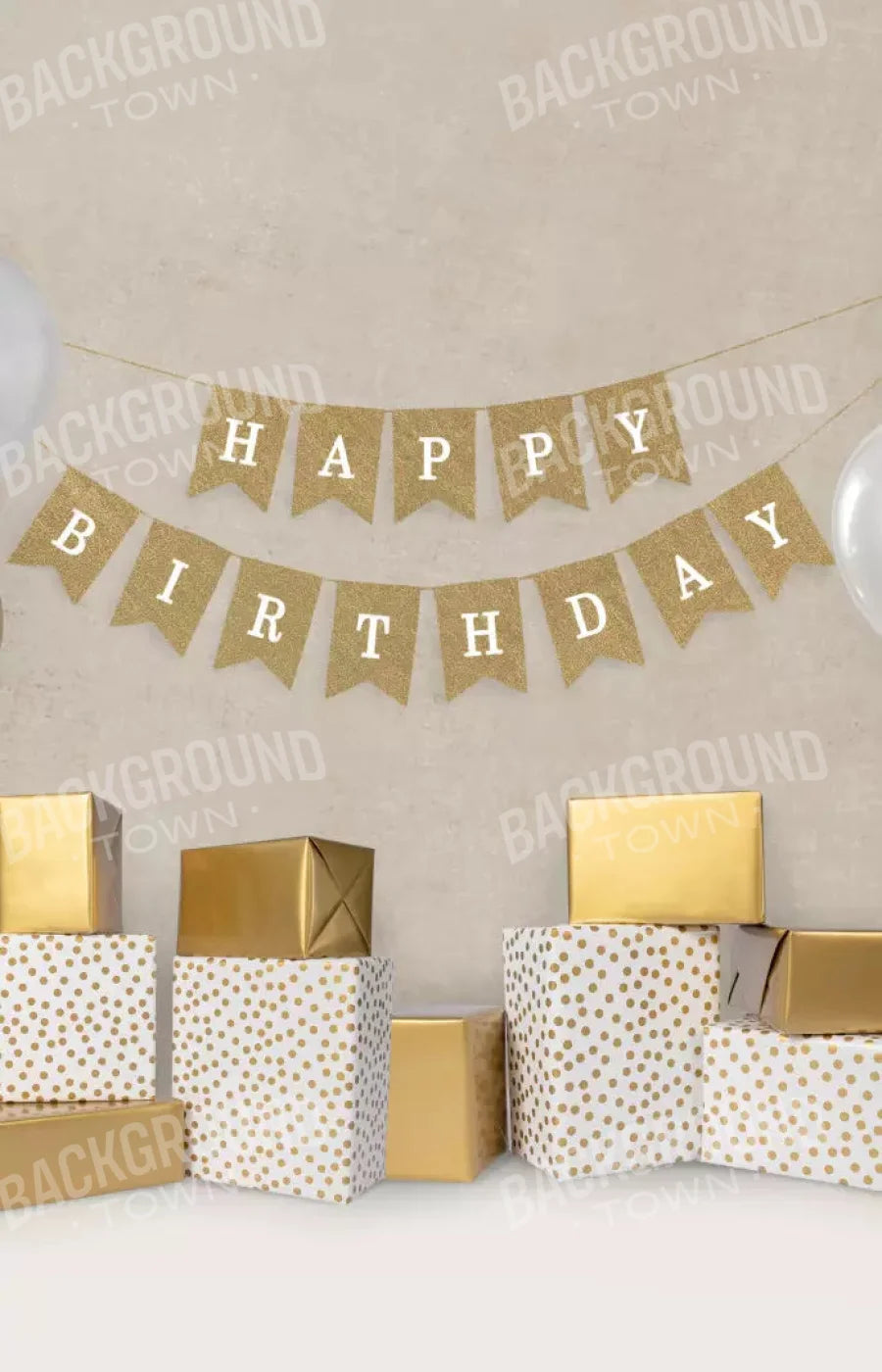 Golden Birthday 8X12 Ultracloth ( 96 X 144 Inch ) Backdrop