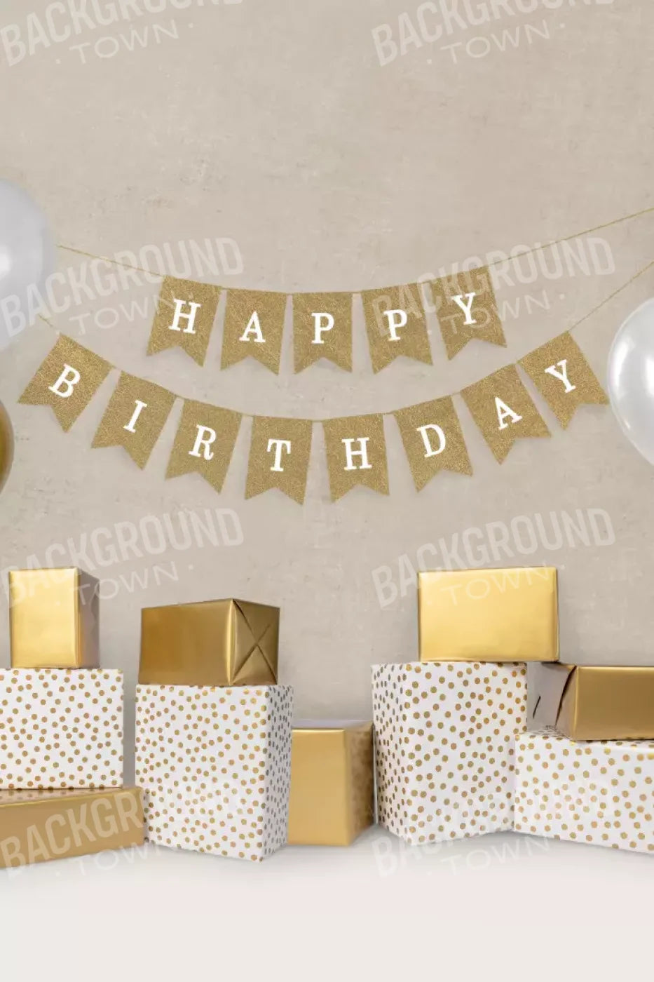 Golden Birthday For Lvl Up Backdrop System 5X76 Up ( 60 X 90 Inch )