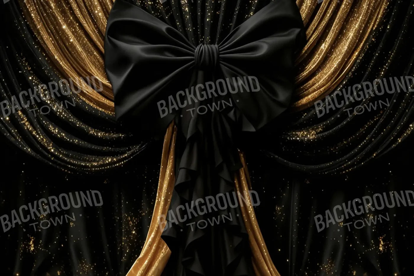 Golden Dior Bow New Years 12’x8’ UltraCloth (144 x 96 inch) Backdrop
