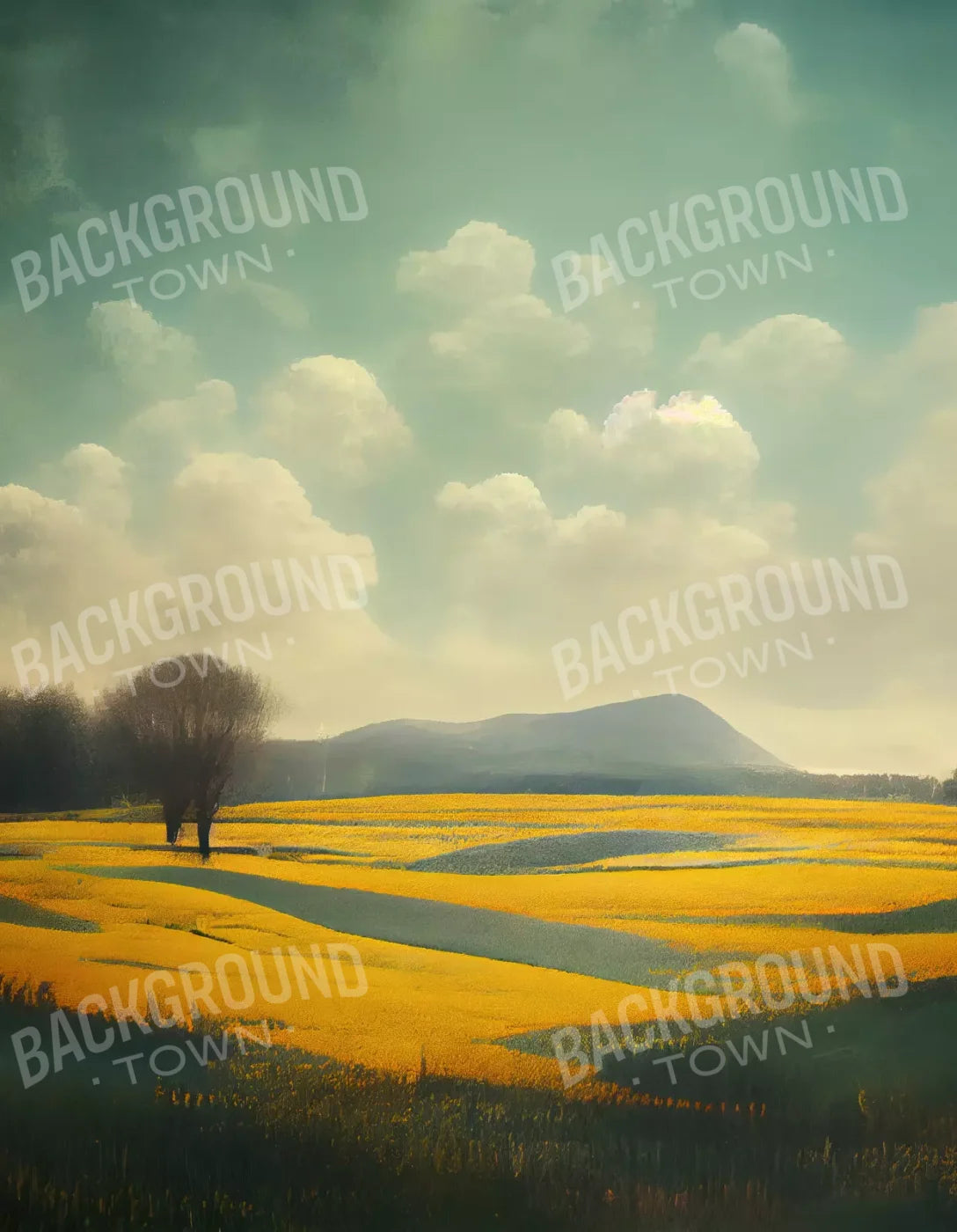 Golden Fields 6X8 Fleece ( 72 X 96 Inch ) Backdrop