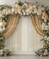 Beige White Gold Green   Backdrop for Photography
