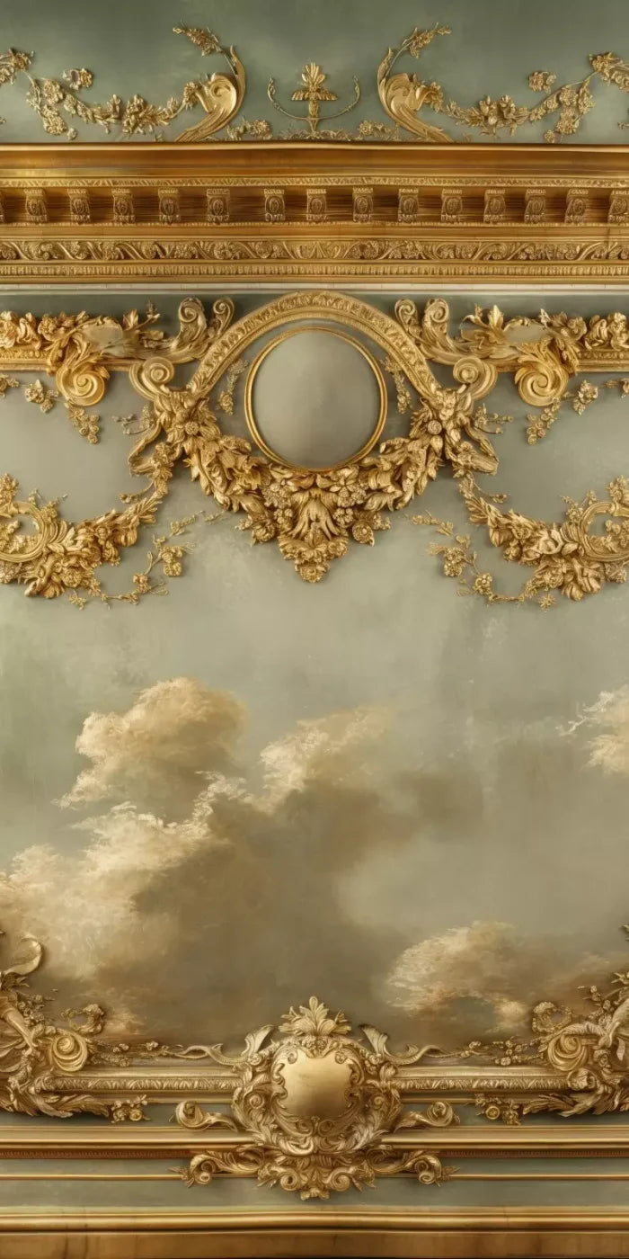 Golden Frame Wall I 8’X16’ Ultracloth (96 X 192 Inch) Backdrop