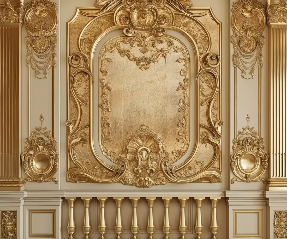 Golden Frame Wall 5’X4’2 Fleece (60 X 50 Inch) Backdrop