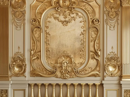Golden Frame Wall 6’8X5’ Fleece (80 X 60 Inch) Backdrop