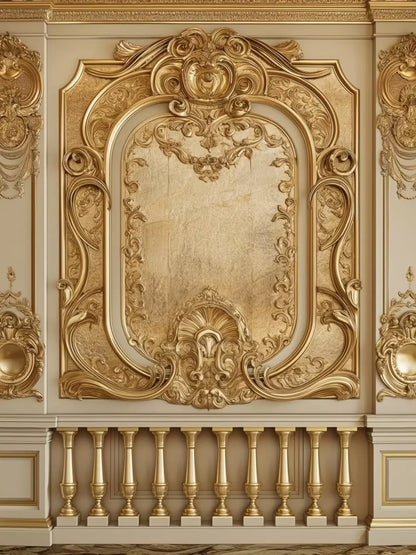 Golden Frame Wall 6’X8’ Fleece (72 X 96 Inch) Backdrop