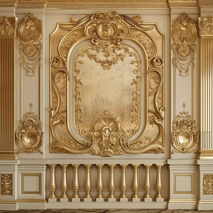 Golden Frame Wall 8’X8’ Fleece (96 X Inch) Backdrop