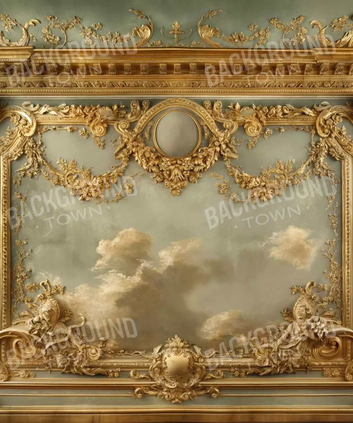 Golden Frame Wall I 10’X12’ Ultracloth (120 X 144 Inch) Backdrop