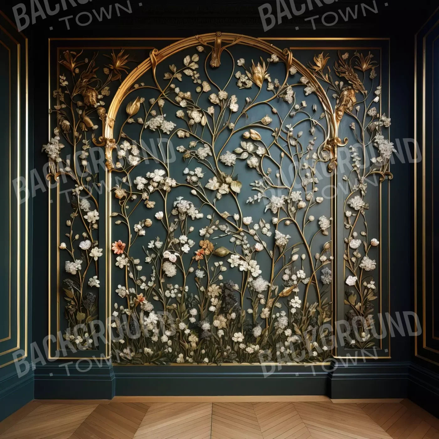 Golden Garden Wall 10’X10’ Ultracloth (120 X Inch) Backdrop