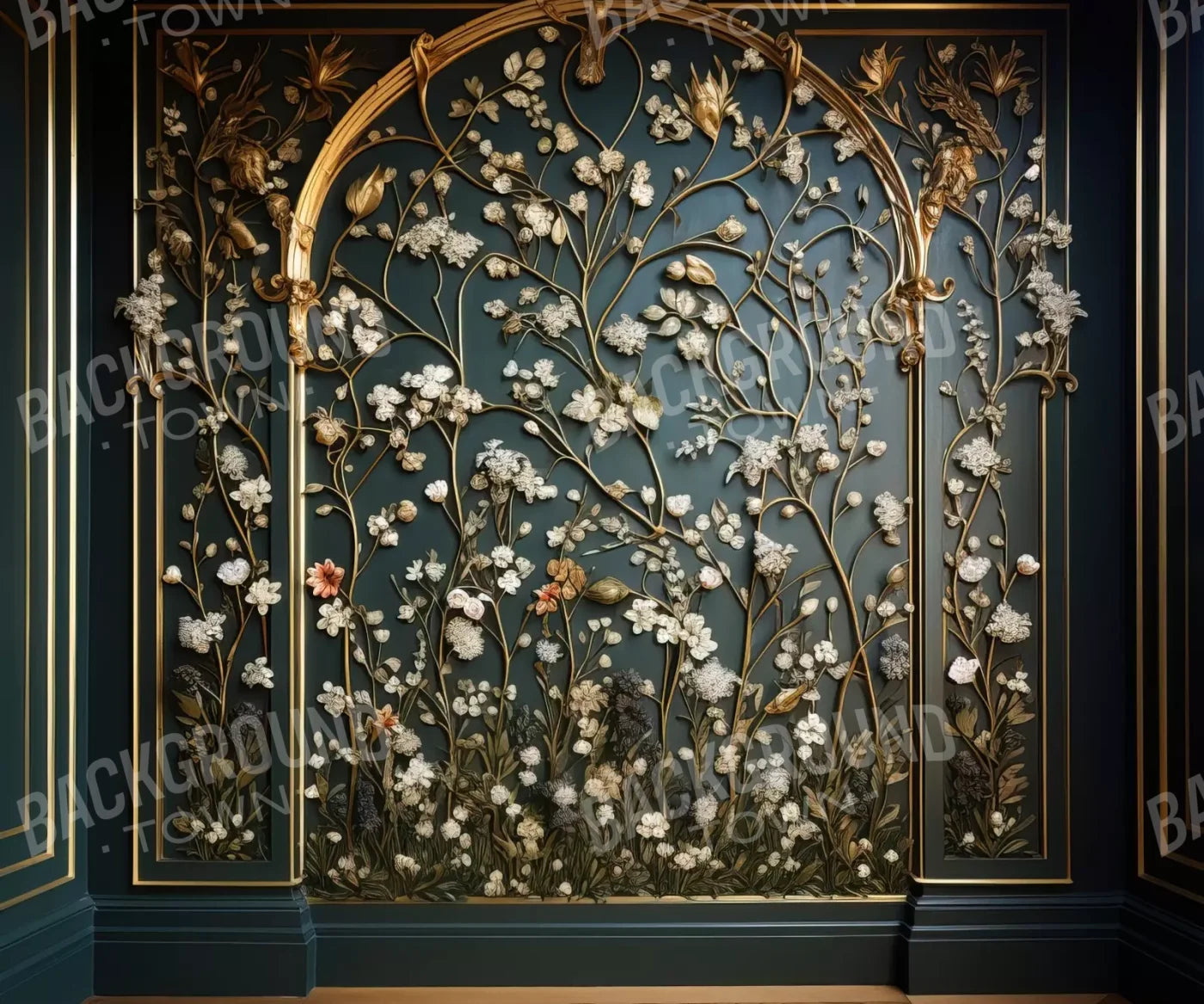 Golden Garden Wall 12’X10’ Ultracloth (144 X 120 Inch) Backdrop