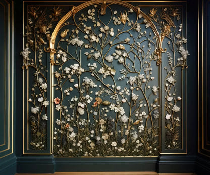 Golden Garden Wall 12’X10’ Ultracloth (144 X 120 Inch) Backdrop