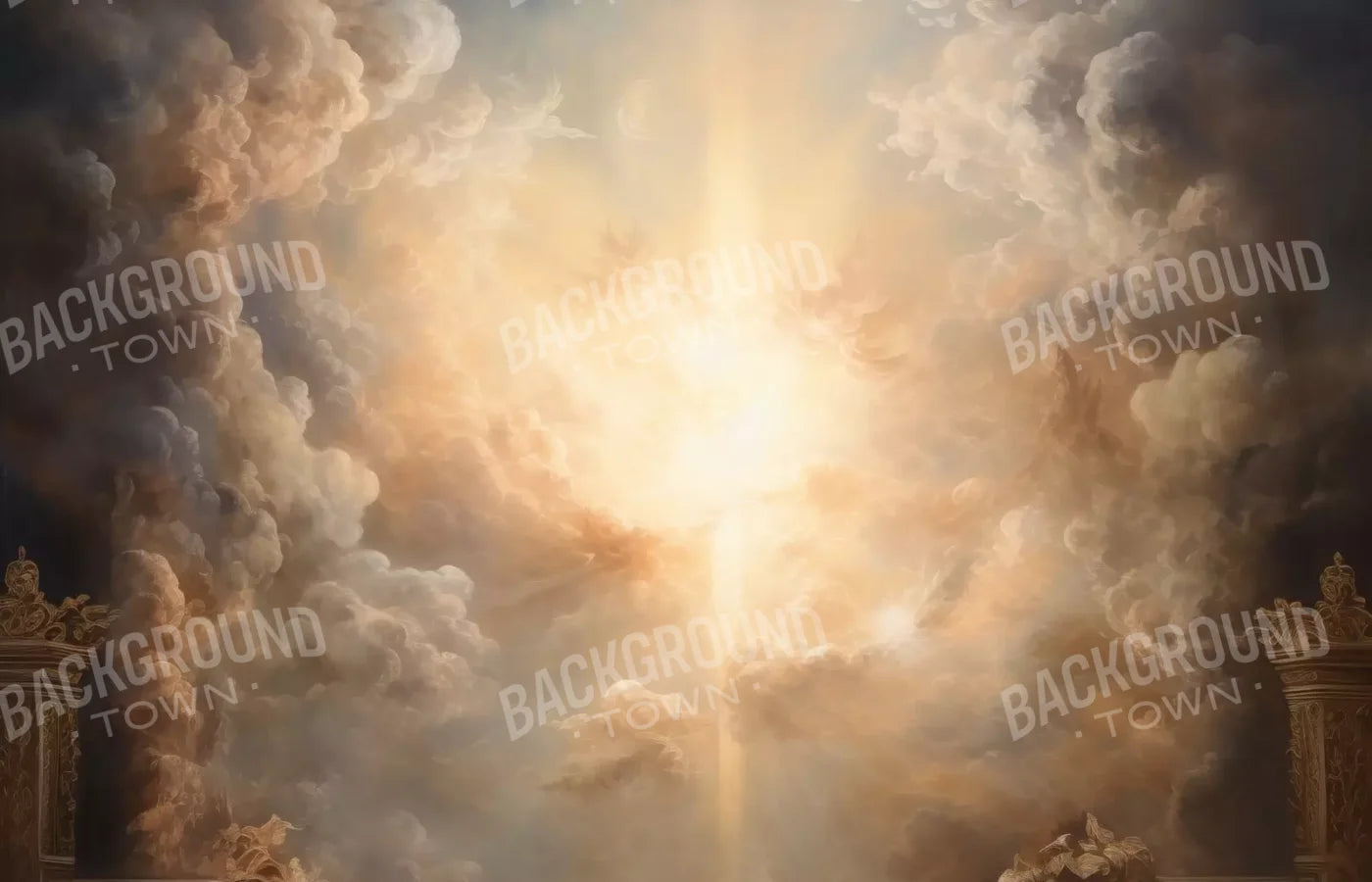 Golden Heavenly Sky 14’X9’ Ultracloth (168 X 108 Inch) Backdrop
